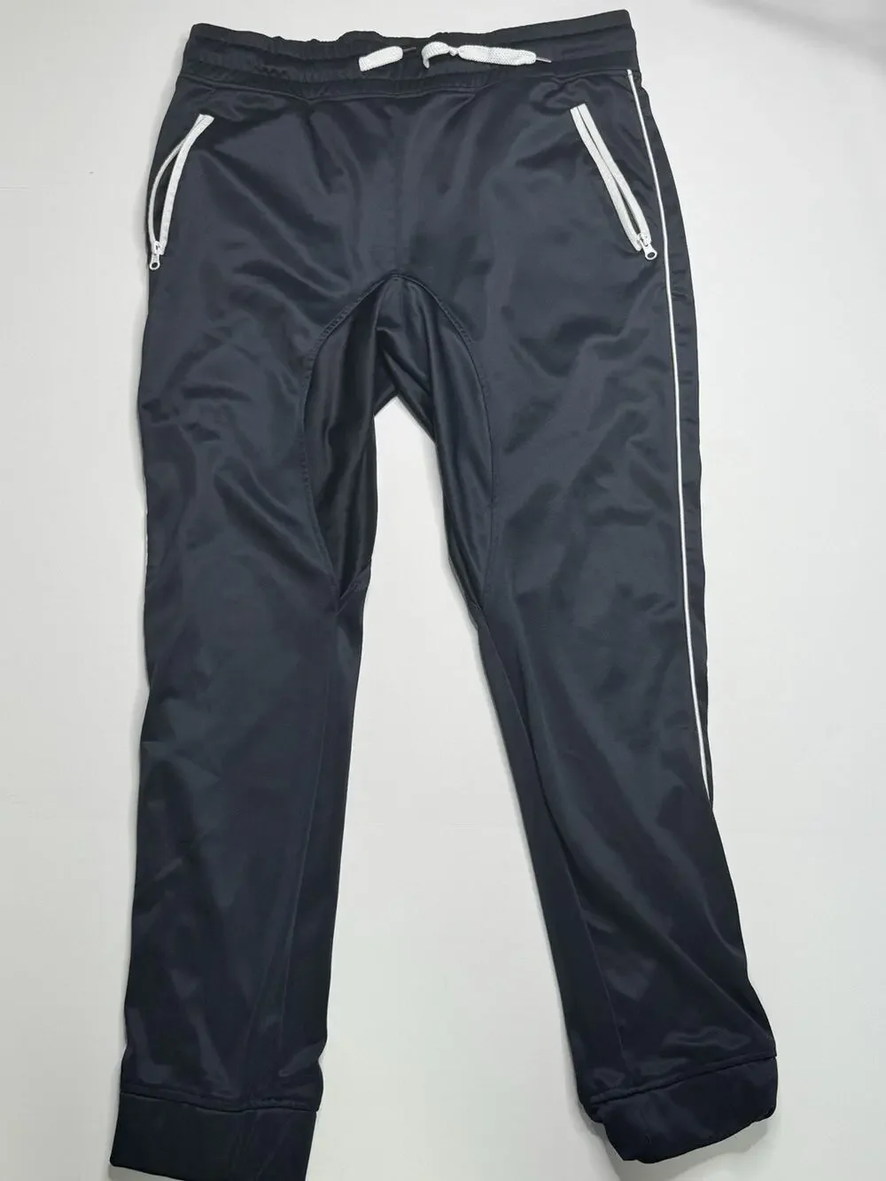 Southpole Mens Large Navy Track Pants Y2K Baggy Hip Hop Zip Pockets Joggers